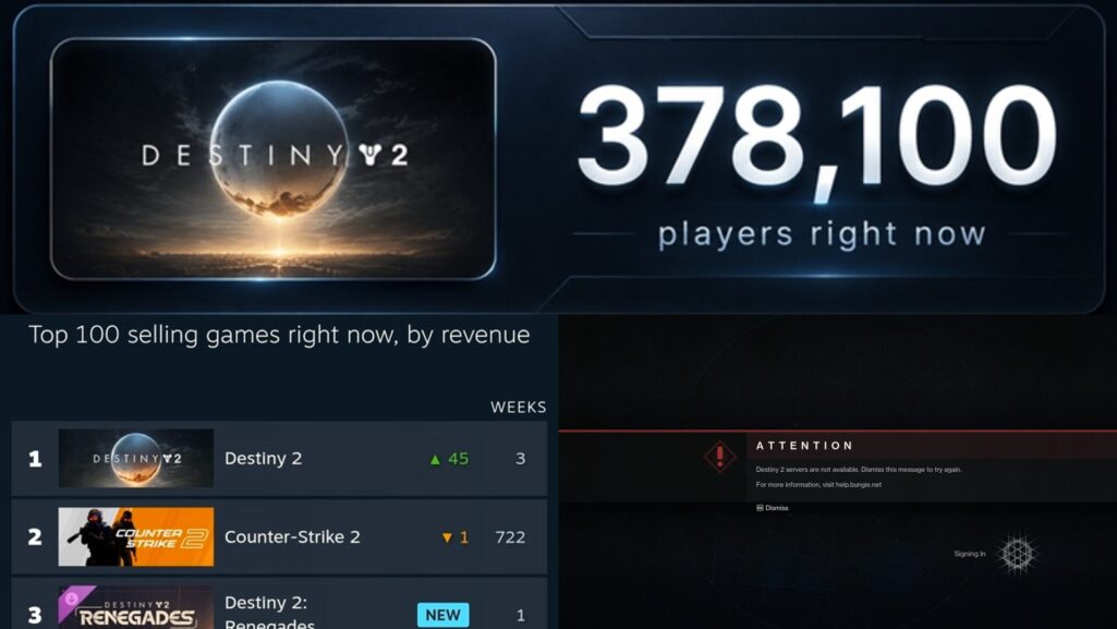 400 тысяч игроков в Destiny 2 перегрузили серверы
