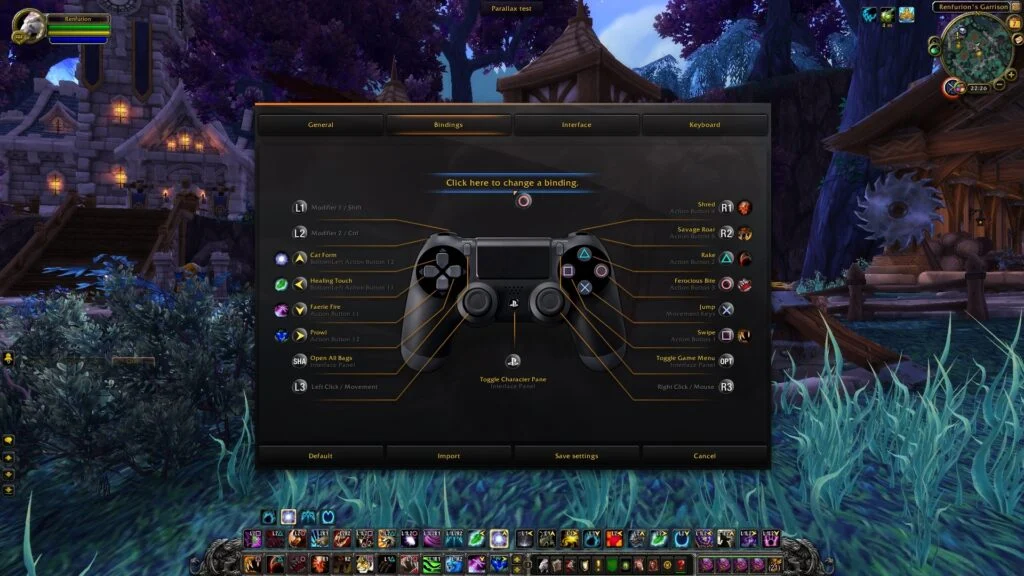 World of Warcraft геймпад