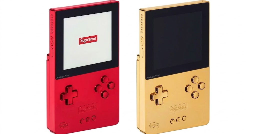 Analogue Pocket x Supreme 24K gold edition