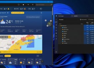 Windows 11 Weather расход памяти